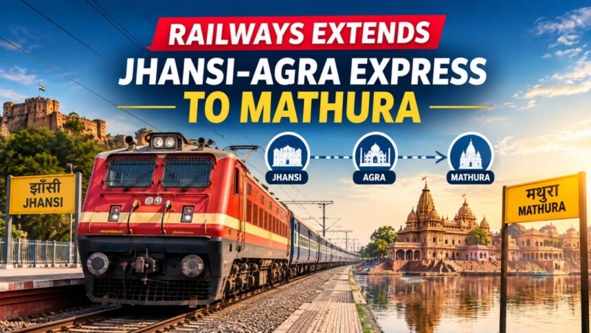 Railways Extends Jhansi-Agra Express to Mathura