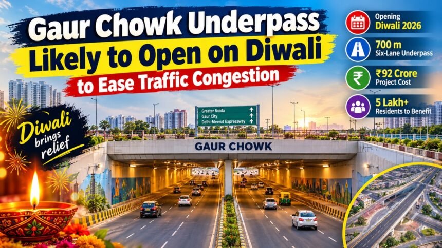 gaur-chowk-underpass-likely-to-open-on-diwali-greater-noida