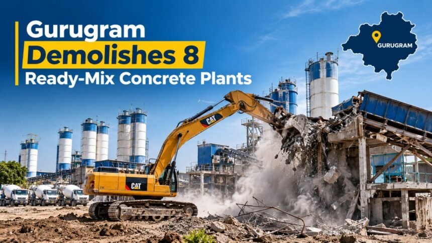 infrainsiders.com - Gurugram Demolishes 8 Concrete Plants