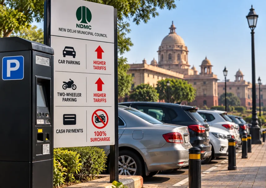 ndmc-parking-charges-hike-lutyens-delhi-cash-surcharge